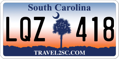 SC license plate LQZ418