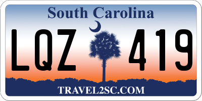 SC license plate LQZ419