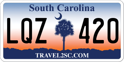 SC license plate LQZ420