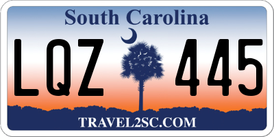 SC license plate LQZ445