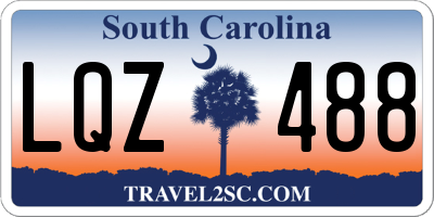 SC license plate LQZ488