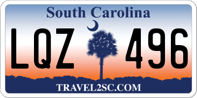 SC license plate LQZ496