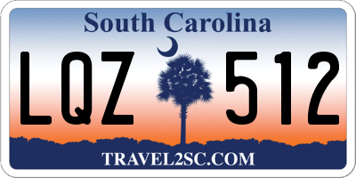 SC license plate LQZ512