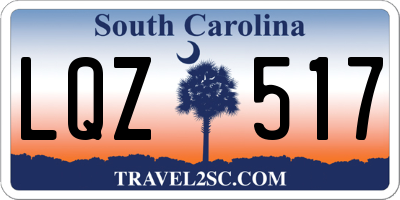 SC license plate LQZ517