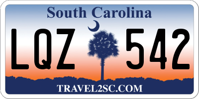 SC license plate LQZ542