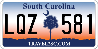 SC license plate LQZ581