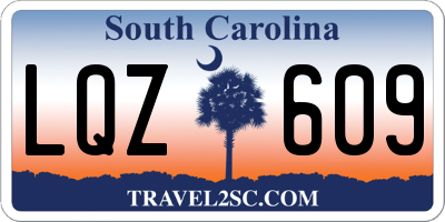 SC license plate LQZ609