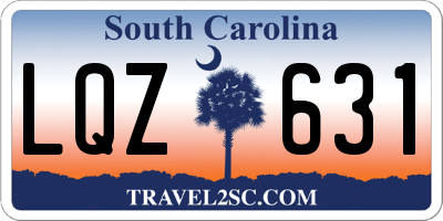 SC license plate LQZ631