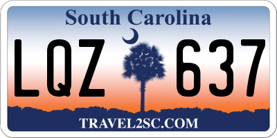 SC license plate LQZ637