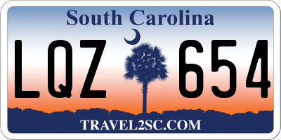 SC license plate LQZ654