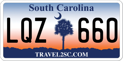 SC license plate LQZ660