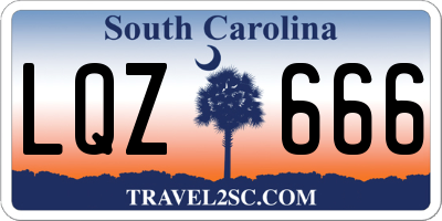 SC license plate LQZ666