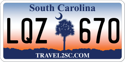 SC license plate LQZ670