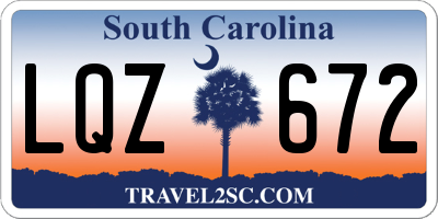 SC license plate LQZ672
