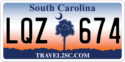 SC license plate LQZ674