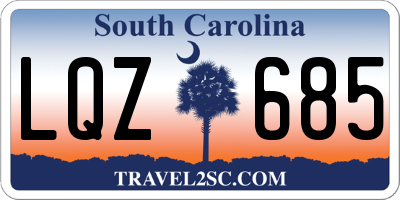SC license plate LQZ685