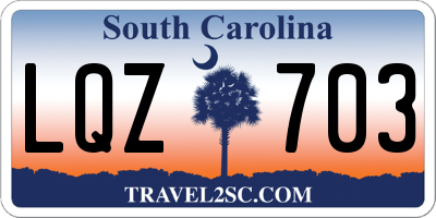SC license plate LQZ703