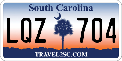 SC license plate LQZ704