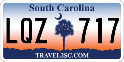 SC license plate LQZ717
