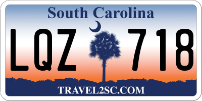 SC license plate LQZ718