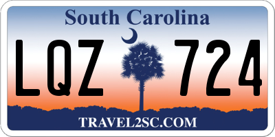 SC license plate LQZ724