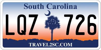 SC license plate LQZ726