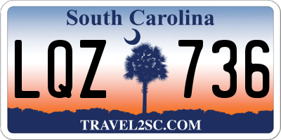 SC license plate LQZ736