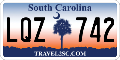SC license plate LQZ742