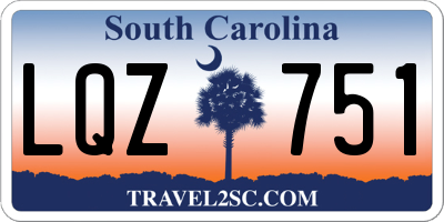 SC license plate LQZ751