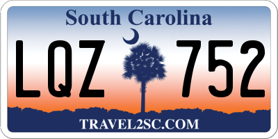 SC license plate LQZ752