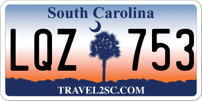 SC license plate LQZ753