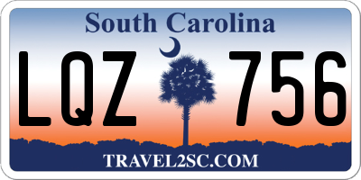 SC license plate LQZ756