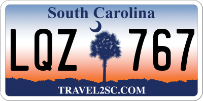 SC license plate LQZ767
