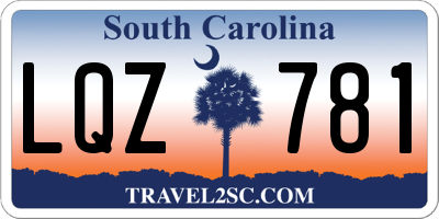 SC license plate LQZ781