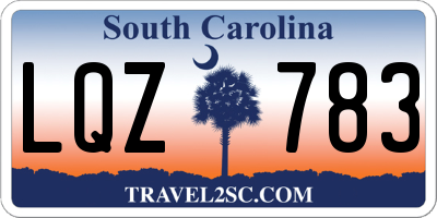 SC license plate LQZ783