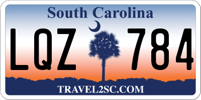 SC license plate LQZ784