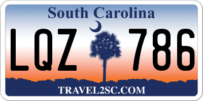 SC license plate LQZ786