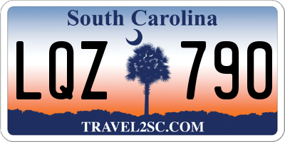 SC license plate LQZ790