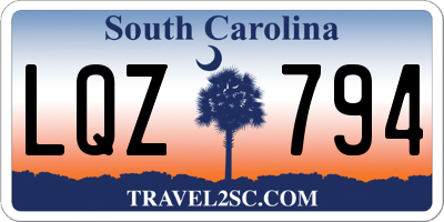 SC license plate LQZ794