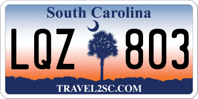 SC license plate LQZ803