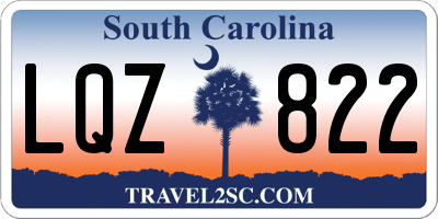 SC license plate LQZ822