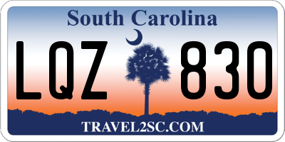 SC license plate LQZ830