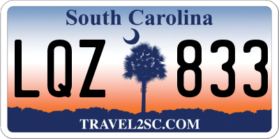 SC license plate LQZ833