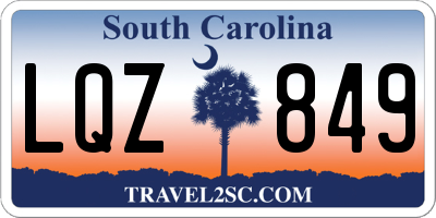 SC license plate LQZ849