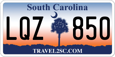 SC license plate LQZ850