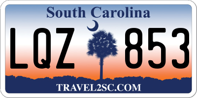 SC license plate LQZ853
