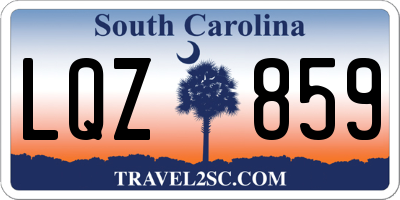 SC license plate LQZ859