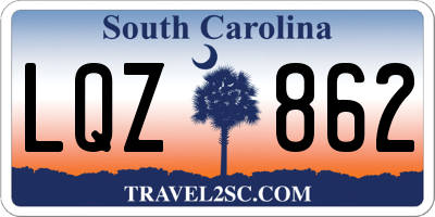 SC license plate LQZ862