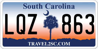 SC license plate LQZ863