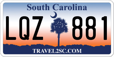 SC license plate LQZ881